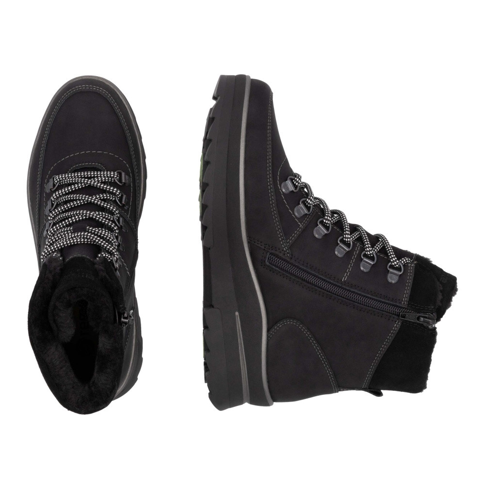 detail Dámská kotníková obuv REMONTE D2B74-02 černá W4