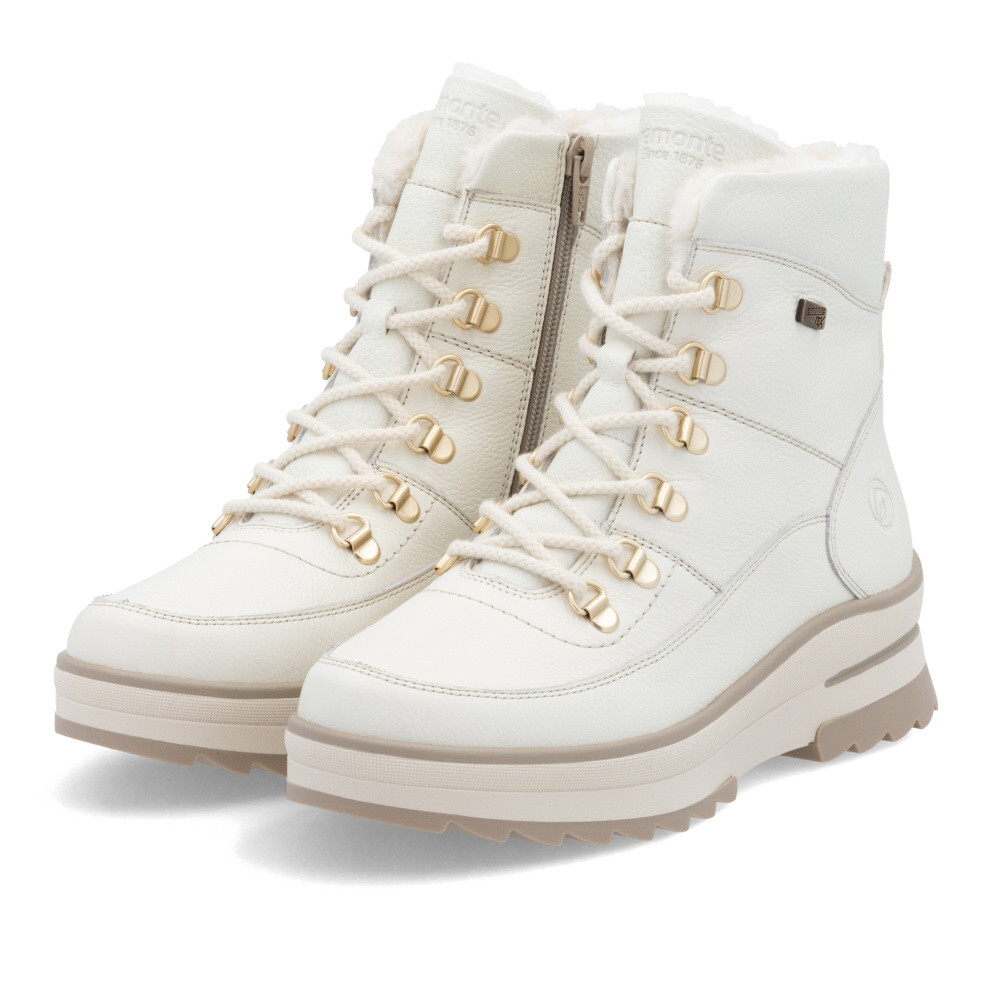 detail Dámská kotníková obuv REMONTE D2B74-80 bílá W4