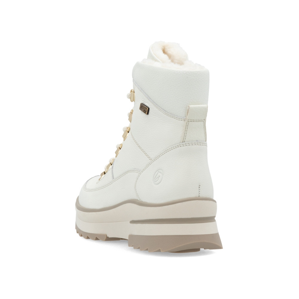 detail Dámská kotníková obuv REMONTE D2B74-80 bílá W4