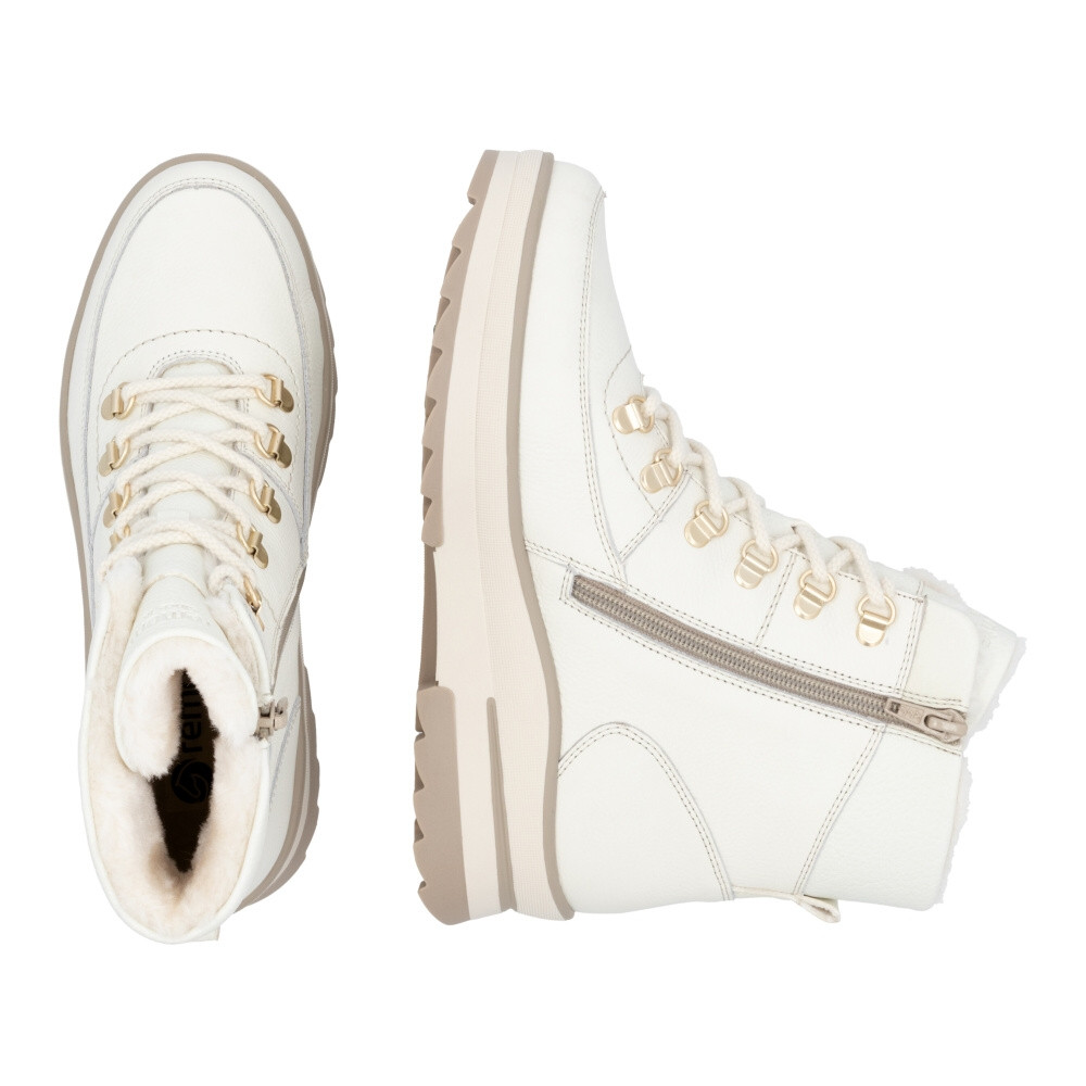 detail Dámská kotníková obuv REMONTE D2B74-80 bílá W4