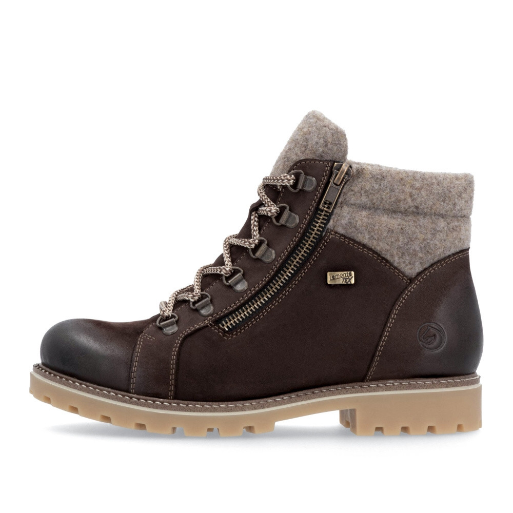 detail Dámská kotníková obuv REMONTE D7478-25   BROWN COMBINATION   H/W4
