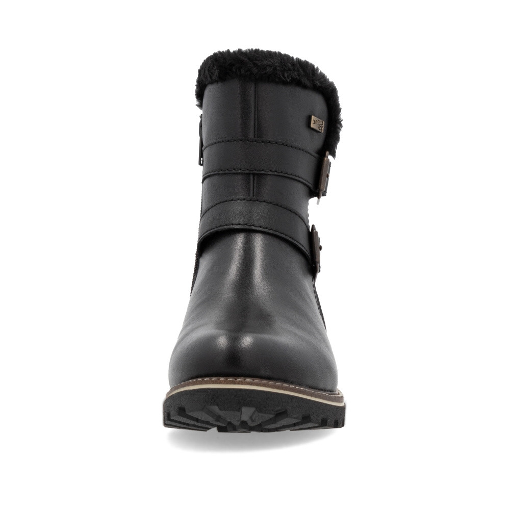 detail Dámská kotníková obuv REMONTE D8484-00 černá W4