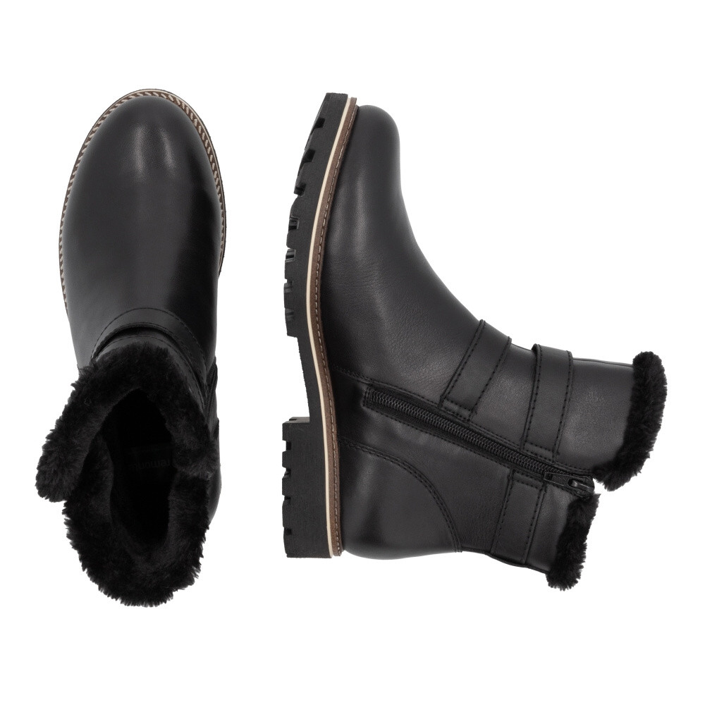 detail Dámská kotníková obuv REMONTE D8484-00 černá W4