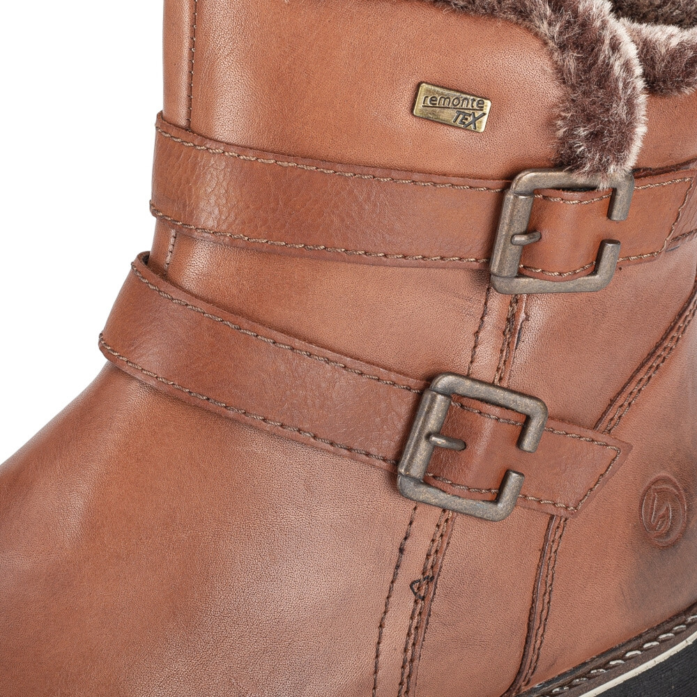 detail Dámská kotníková obuv REMONTE D8484-24   BROWN   H/W4