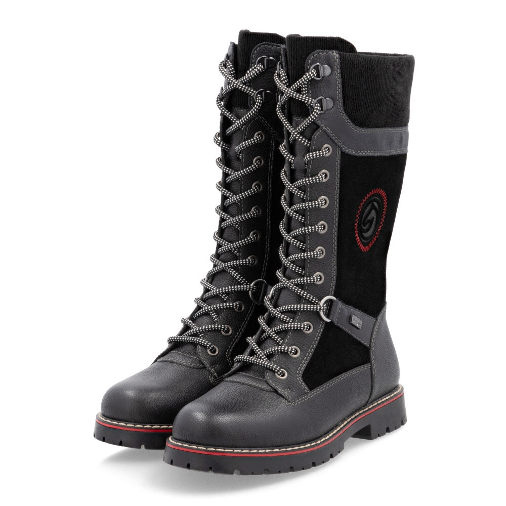 detail Dámské kozačky REMONTE D9380-02 černá W4