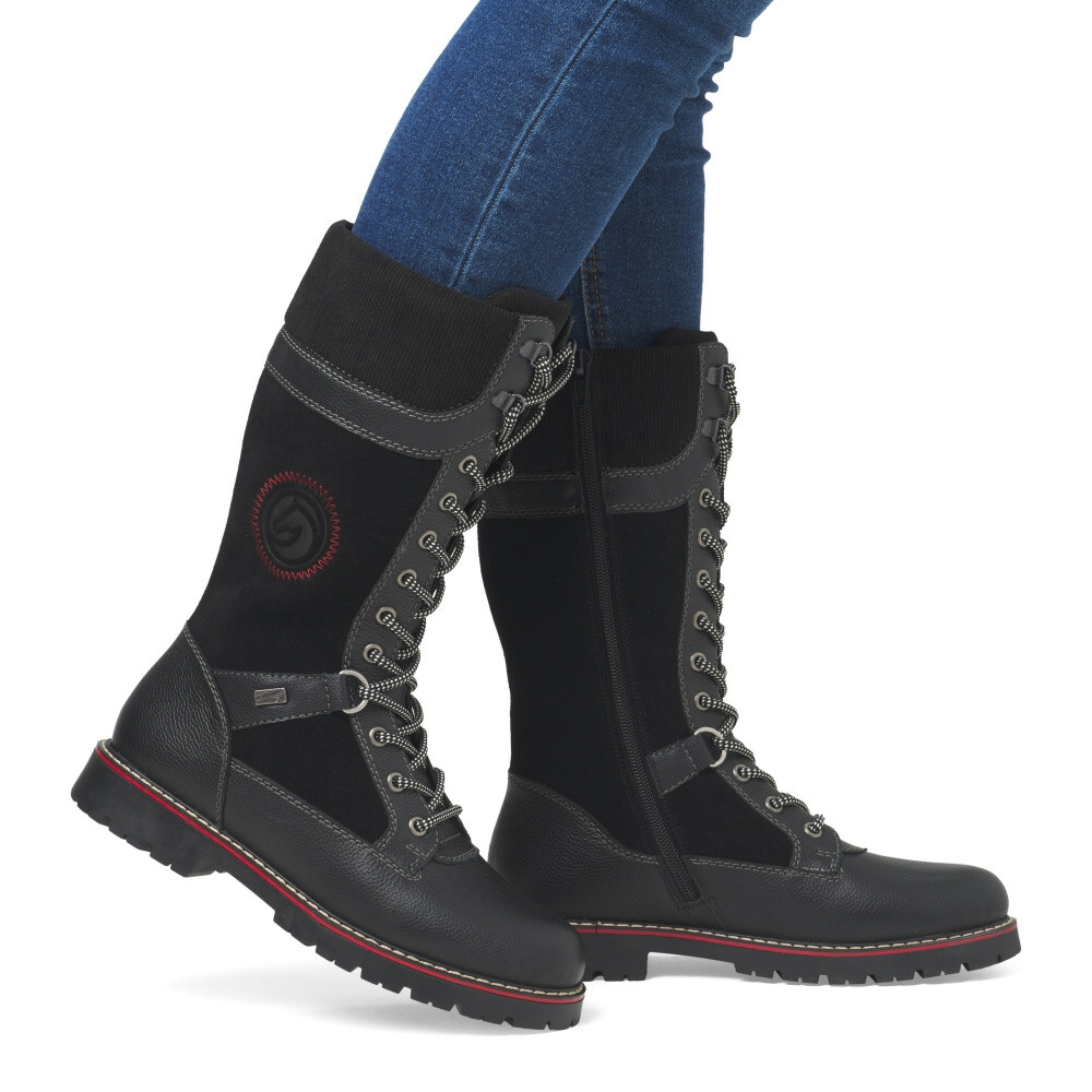 detail Dámské kozačky REMONTE D9380-02 černá W4