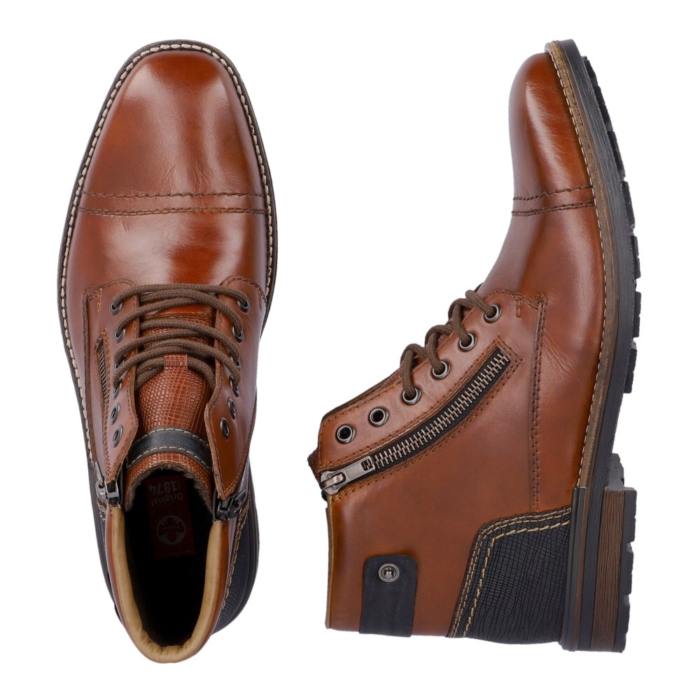 detail Pánská kotníková obuv RIEKER F1340-24 hnědá W4