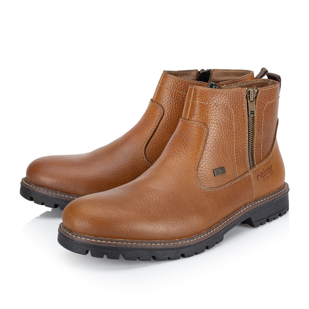 detail Pánská kotníková obuv RIEKER F3670-22   BROWN   H/W4