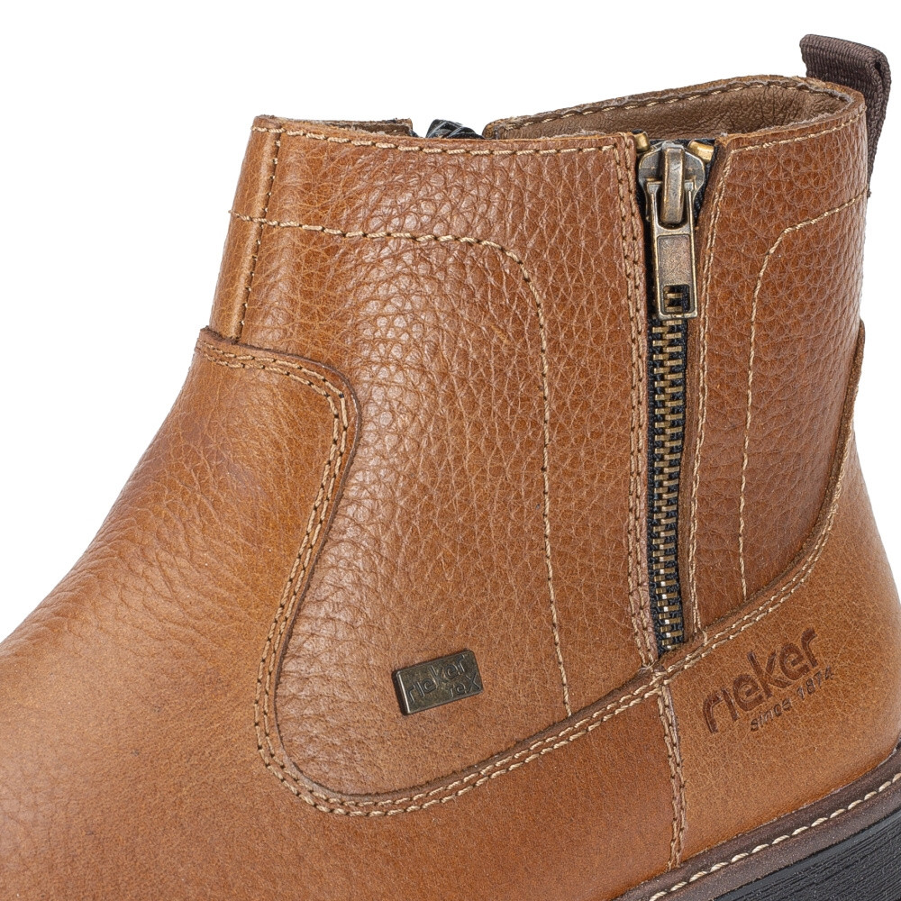 detail Pánská kotníková obuv RIEKER F3670-22   BROWN   H/W4