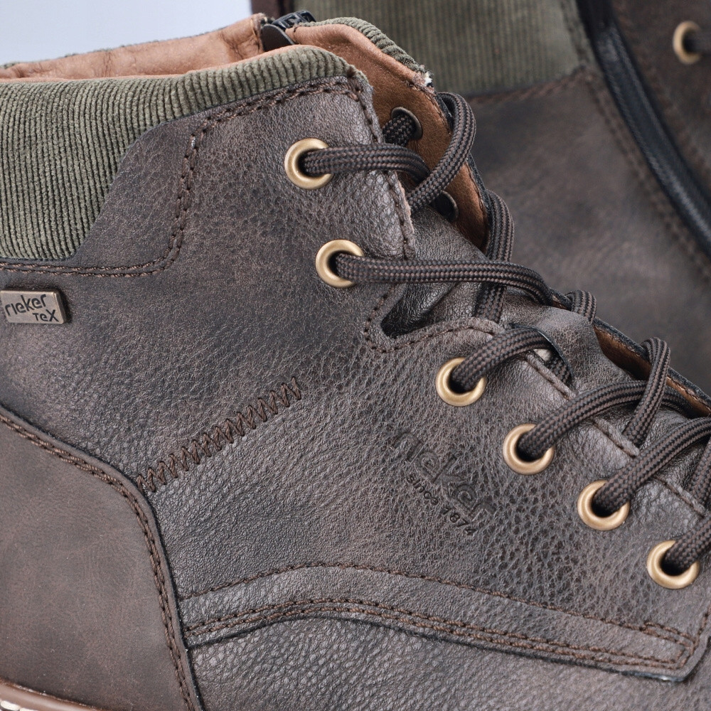detail Pánská kotníková obuv RIEKER F3833-25 hnědá W4