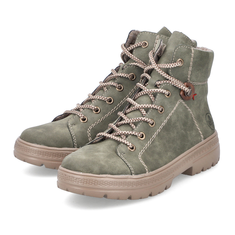 detail Dámska členková obuv RIEKER N0030-54 zelená W4