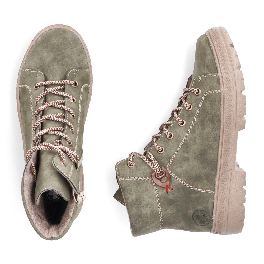 detail Dámska členková obuv RIEKER N0030-54 zelená W4