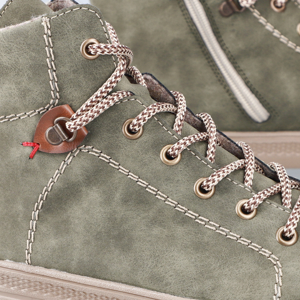 detail Dámska členková obuv RIEKER N0030-54 zelená W4