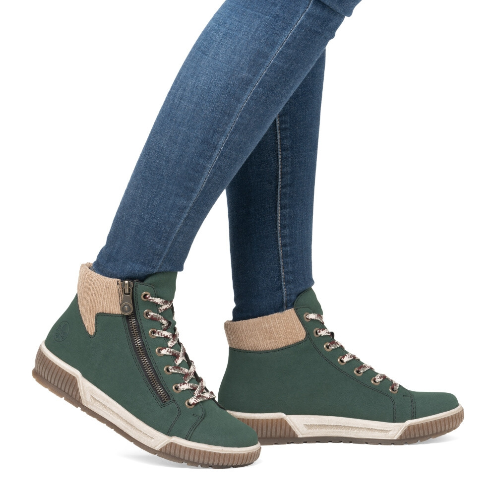 detail Dámská kotníková obuv RIEKER N0709-54 zelená W4