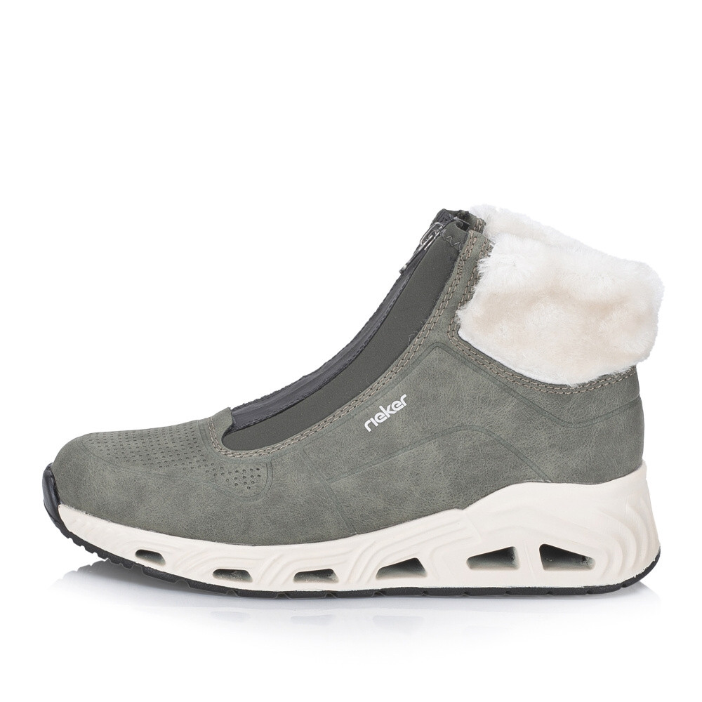 detail Dámská kotníková obuv RIEKER N5271-52 zelená W4