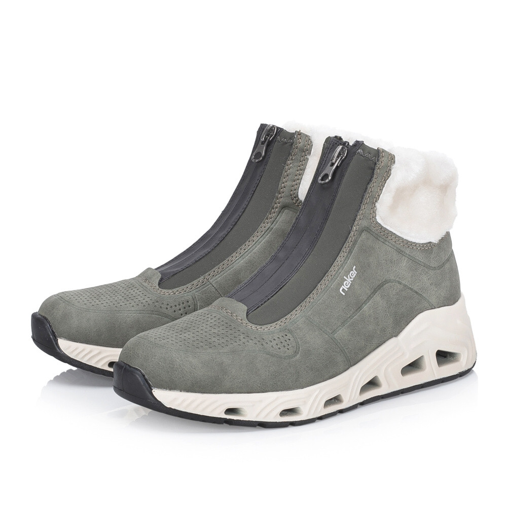 detail Dámská kotníková obuv RIEKER N5271-52 zelená W4