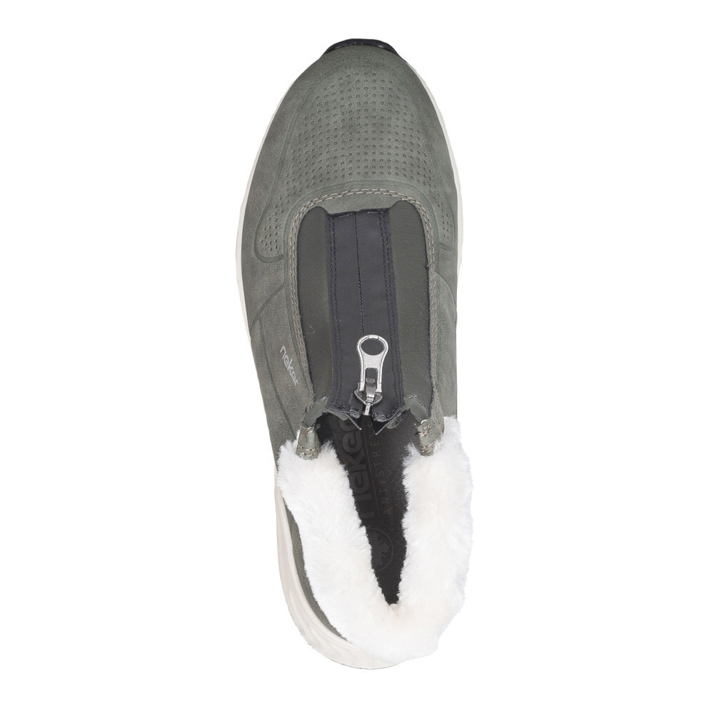 detail Dámská kotníková obuv RIEKER N5271-52 zelená W4