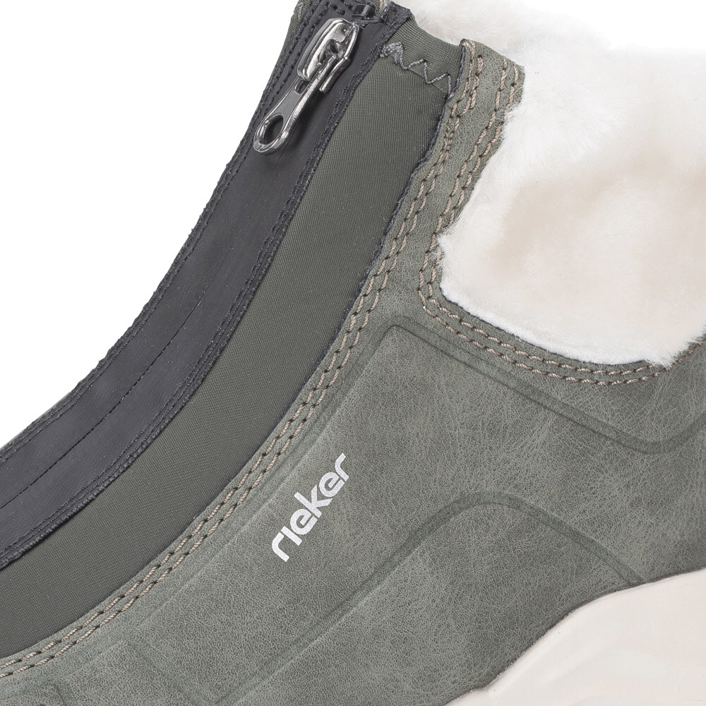 detail Dámská kotníková obuv RIEKER N5271-52 zelená W4