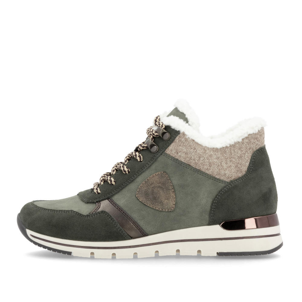 detail Dámská kotníková obuv REMONTE R6774-54 zelená W4