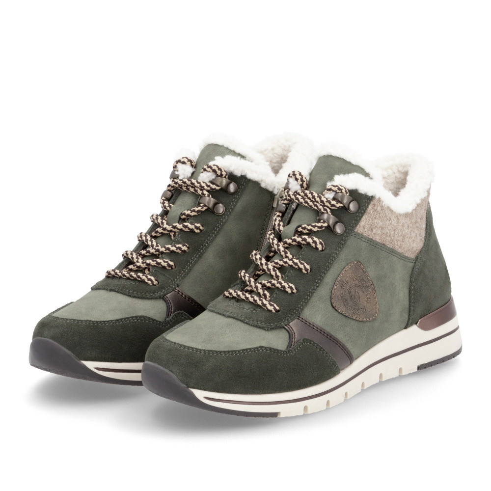 detail Dámská kotníková obuv REMONTE R6774-54 zelená W4