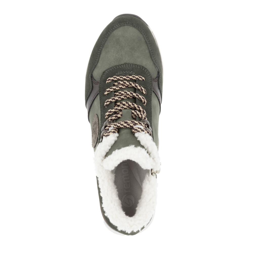 detail Dámská kotníková obuv REMONTE R6774-54 zelená W4