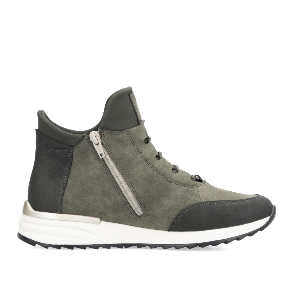 detail Dámská kotníková obuv RIEKER X8083-54 zelená W4