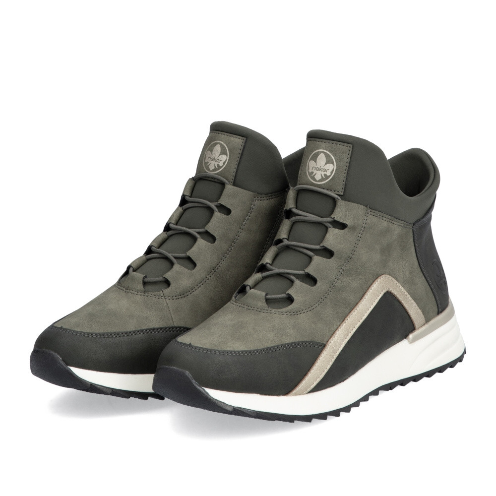 detail Dámská kotníková obuv RIEKER X8083-54 zelená W4