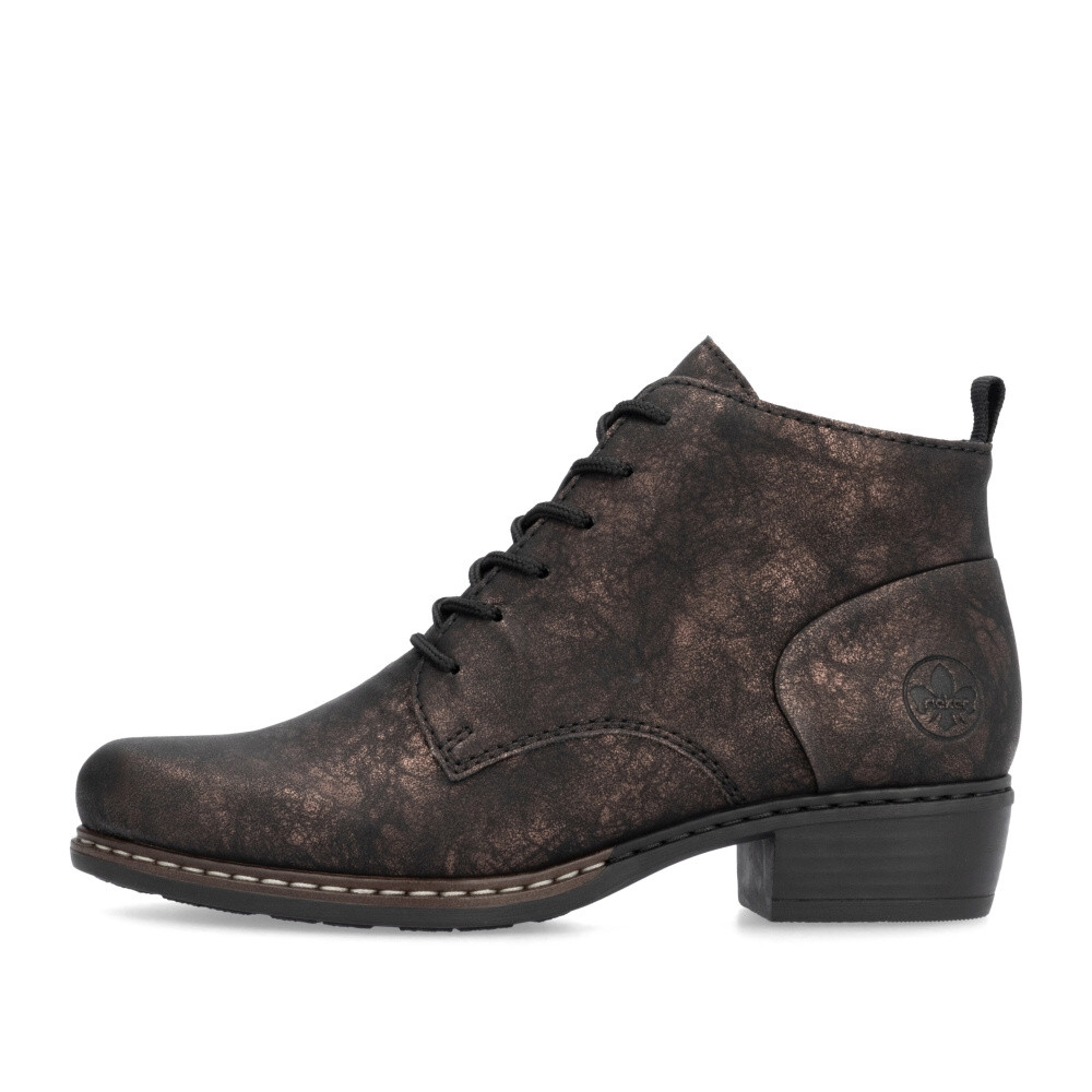 detail Dámska členková obuv RIEKER Y0830-90 čierna W4