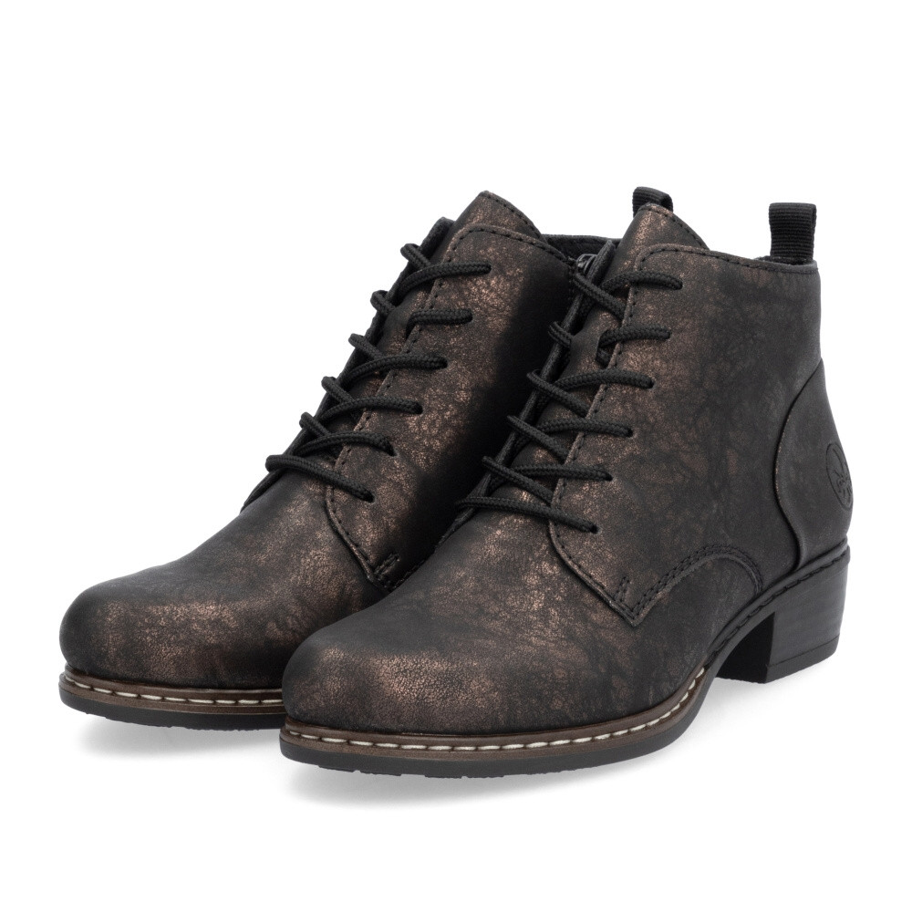 detail Dámska členková obuv RIEKER Y0830-90 čierna W4