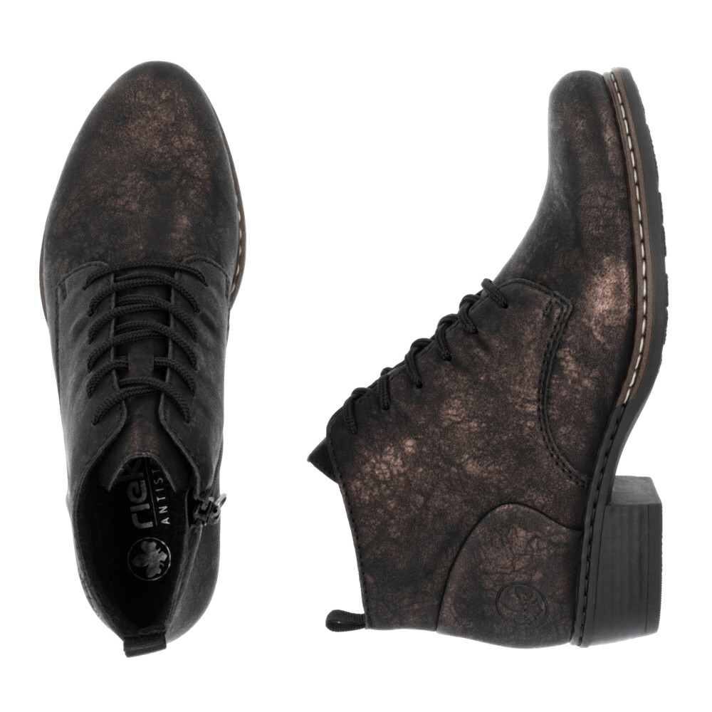 detail Dámska členková obuv RIEKER Y0830-90 čierna W4