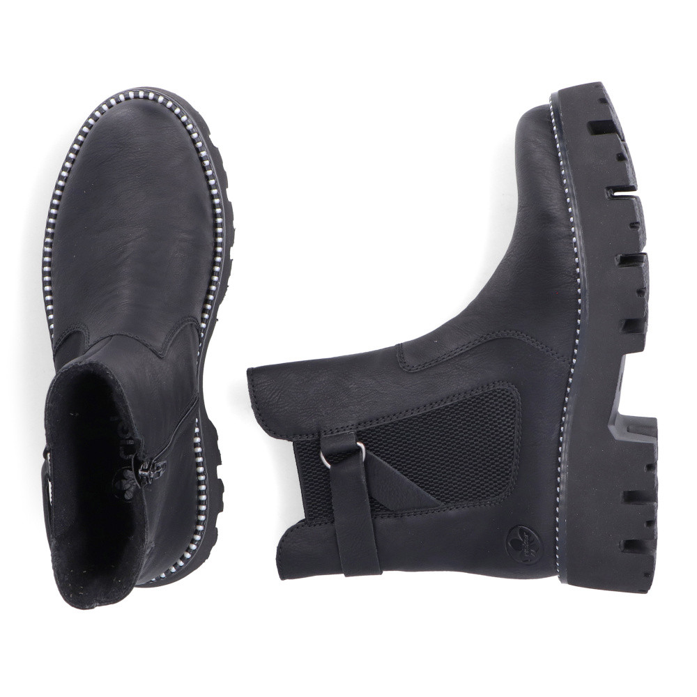 detail Dámská kotníková obuv RIEKER Y3380-00 černá W4