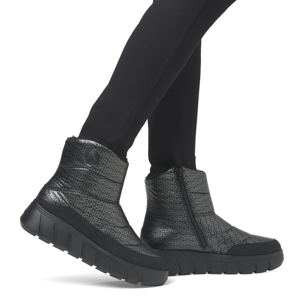 detail Dámská kotníková obuv RIEKER Y3552-00 černá W5