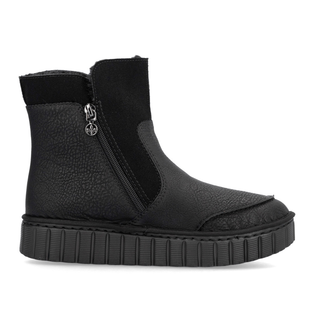 detail Dámská kotníková obuv RIEKER Y8857-00 černá W4