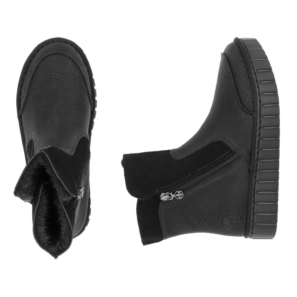 detail Dámská kotníková obuv RIEKER Y8857-00 černá W4