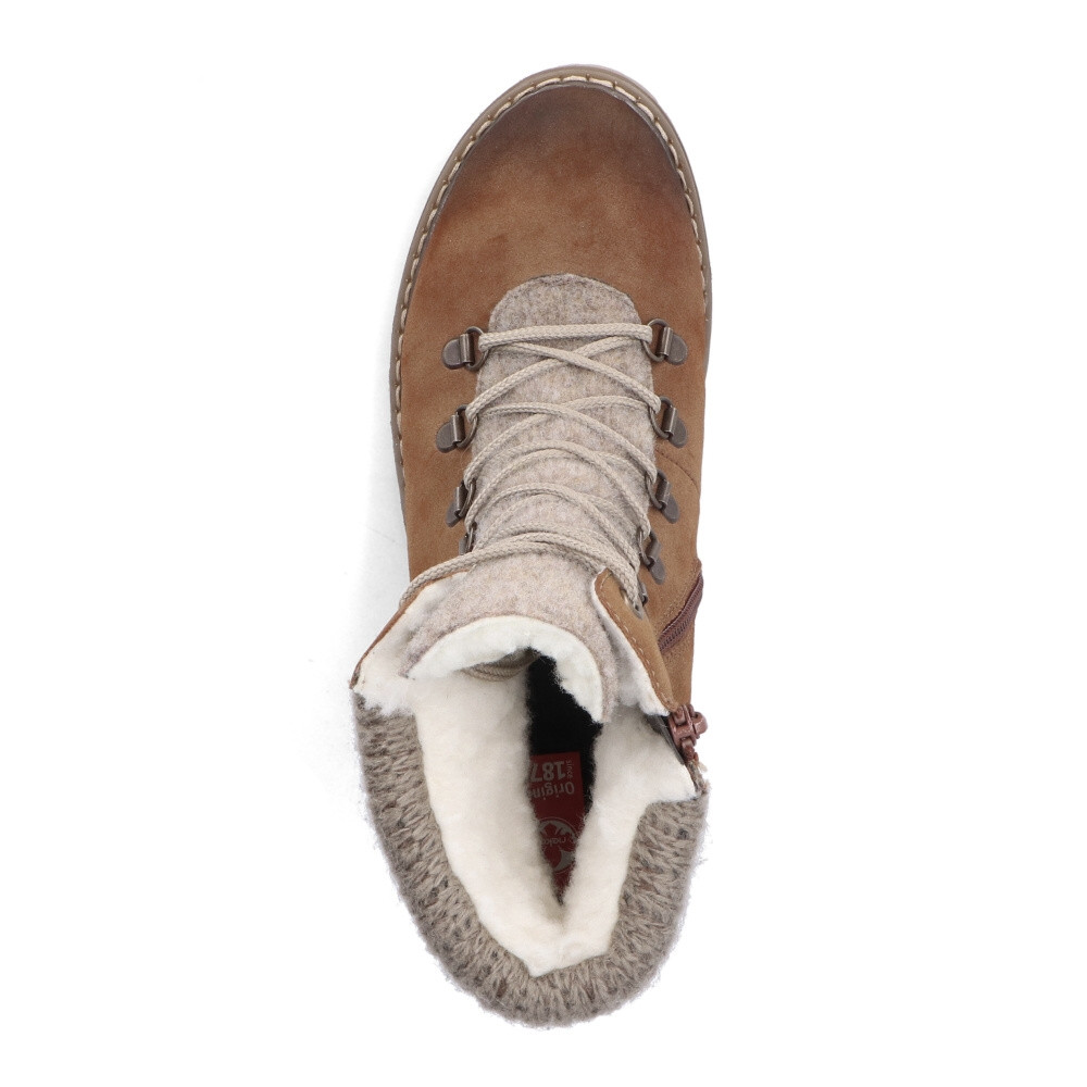 detail Dámská kotníková obuv RIEKER Y9131-24 hnědá W4