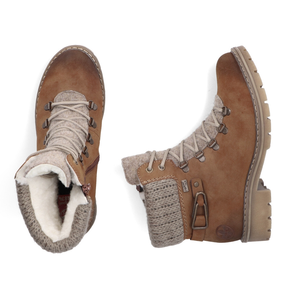 detail Dámská kotníková obuv RIEKER Y9131-24 hnědá W4