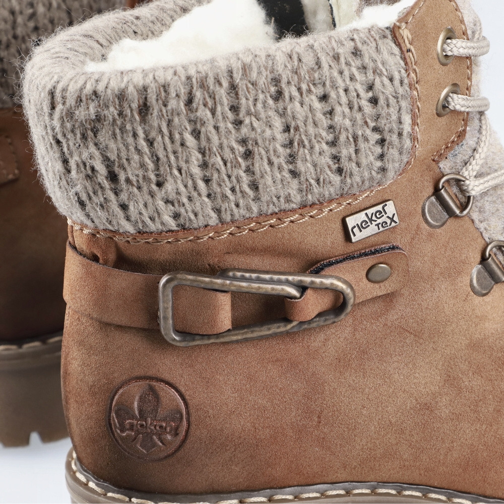 detail Dámská kotníková obuv RIEKER Y9131-24 hnědá W4