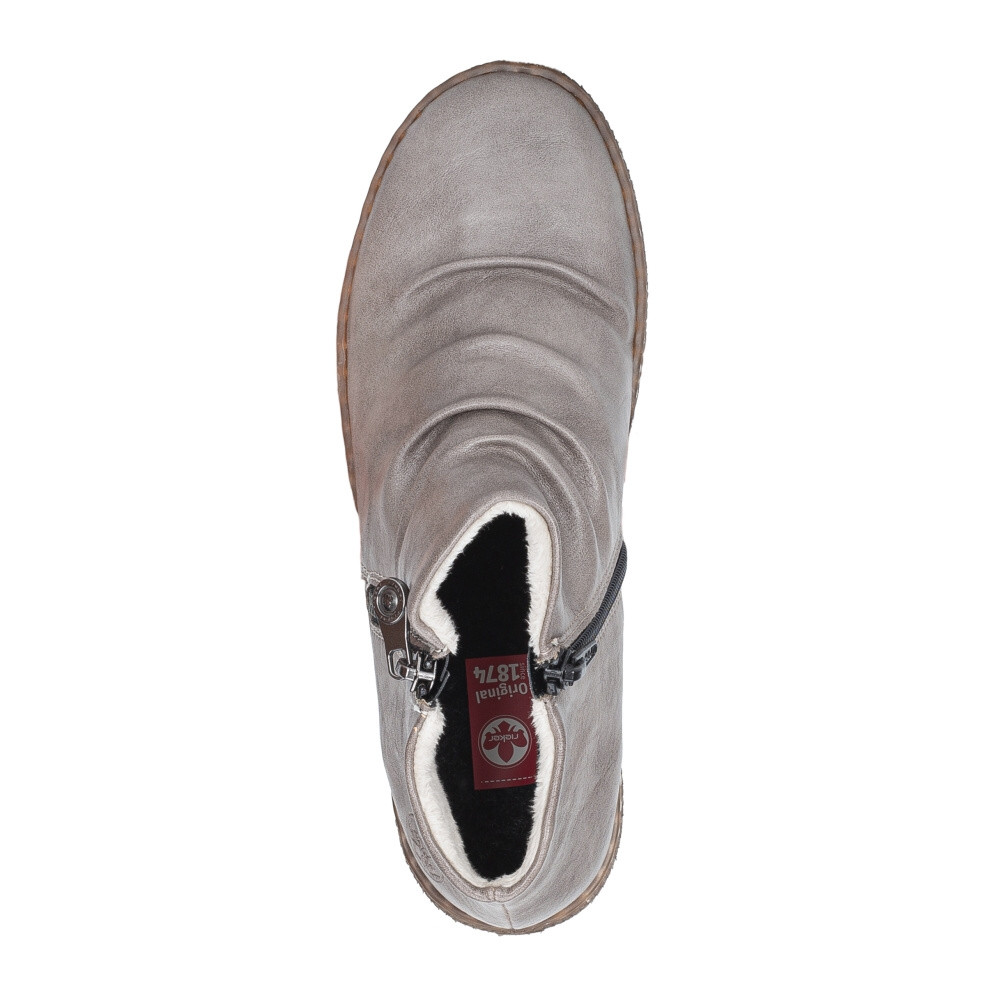 detail Dámská kotníková obuv RIEKER Z1263-42 šedá W4