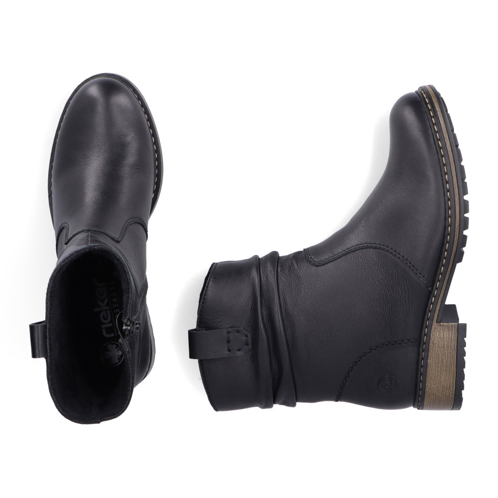 detail Dámská kotníková obuv RIEKER Z6883-00 černá W5