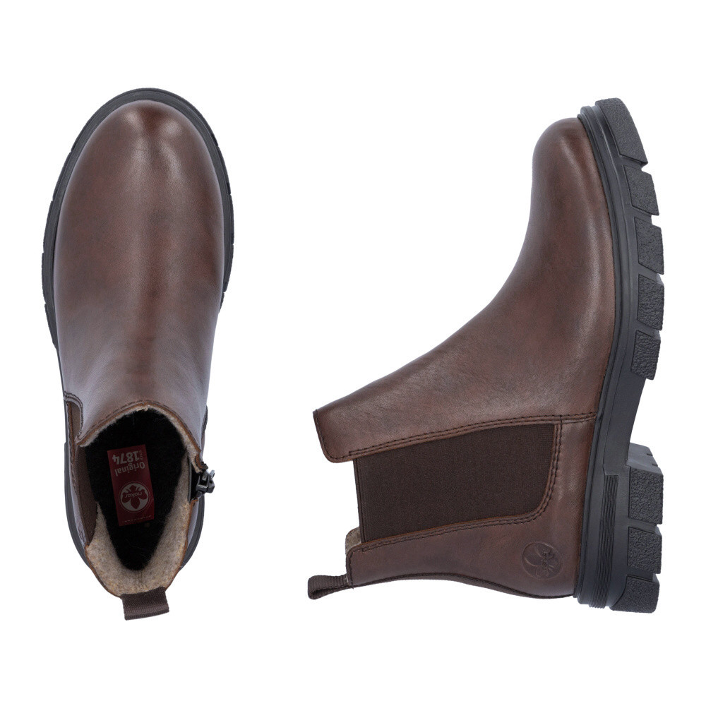 detail Dámská kotníková obuv RIEKER Z9150-25 hnědá W5