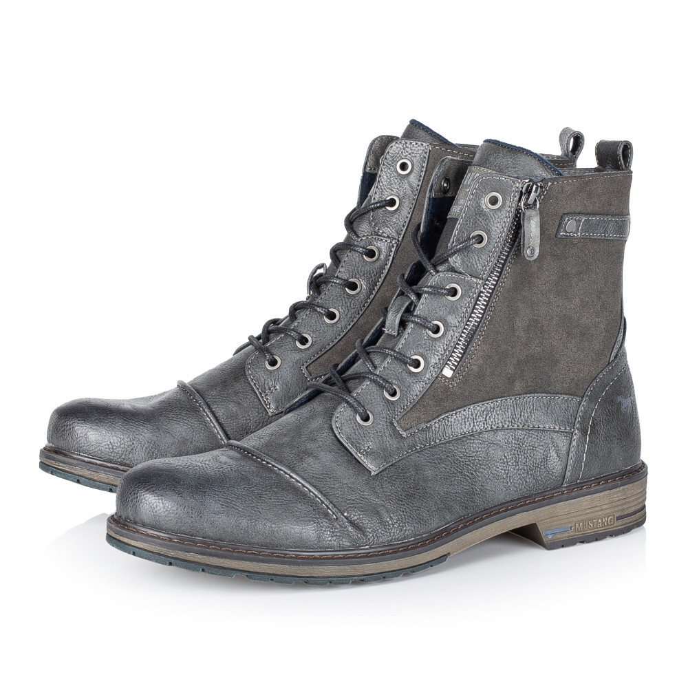 detail Pánská kotníková obuv MUSTANG 4157503-259 šedá W4