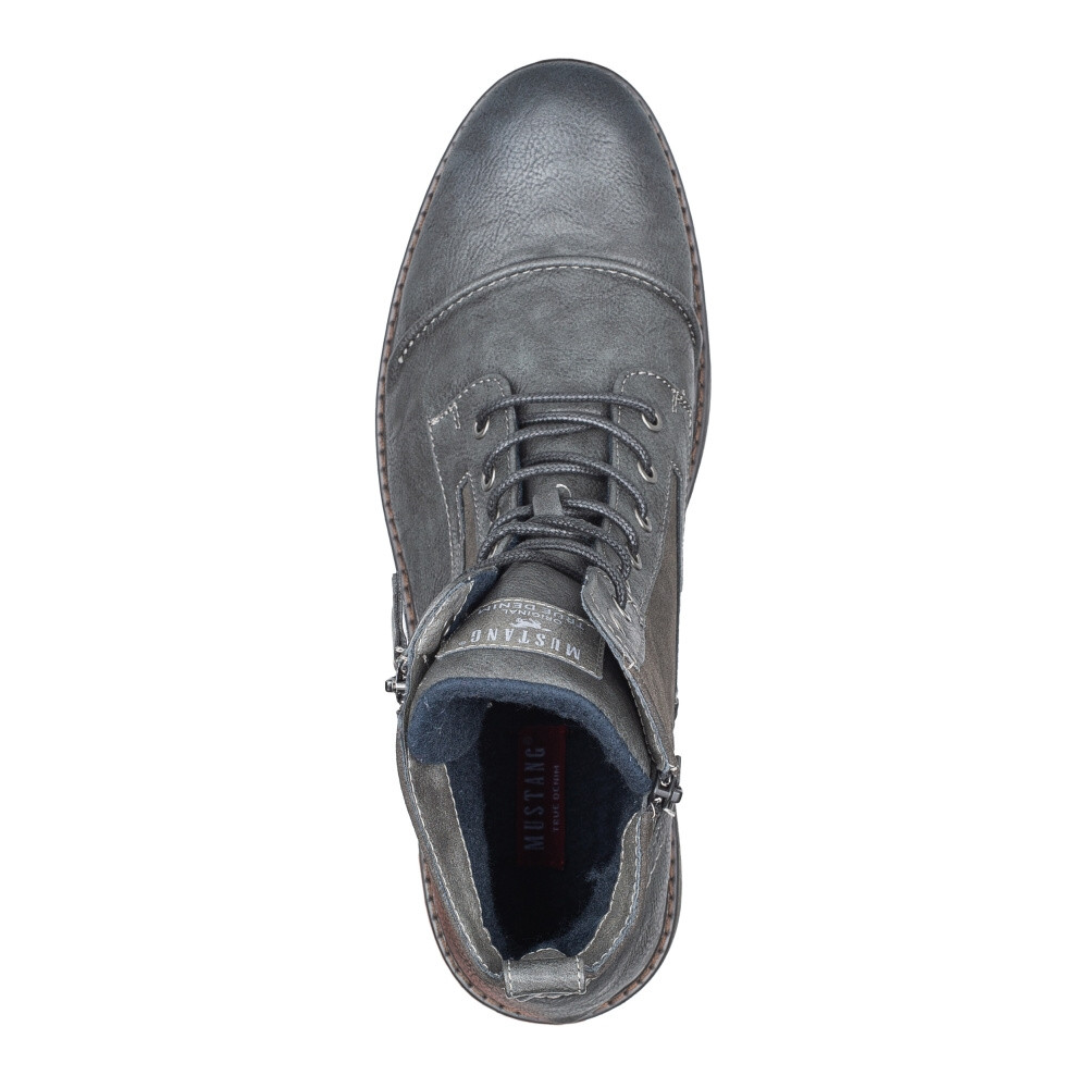 detail Pánská kotníková obuv MUSTANG 4157503-259 šedá W4