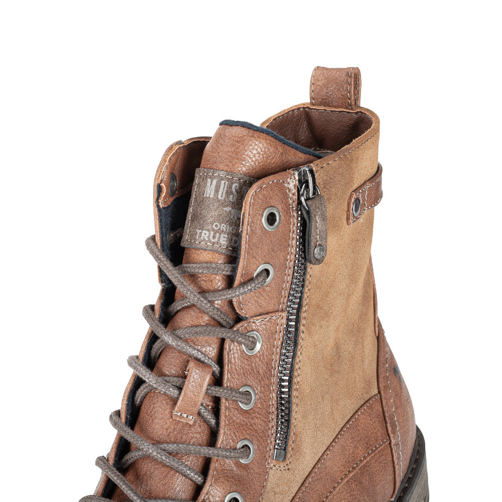 detail Pánská kotníková obuv MUSTANG 4157503-307 hnědá W4