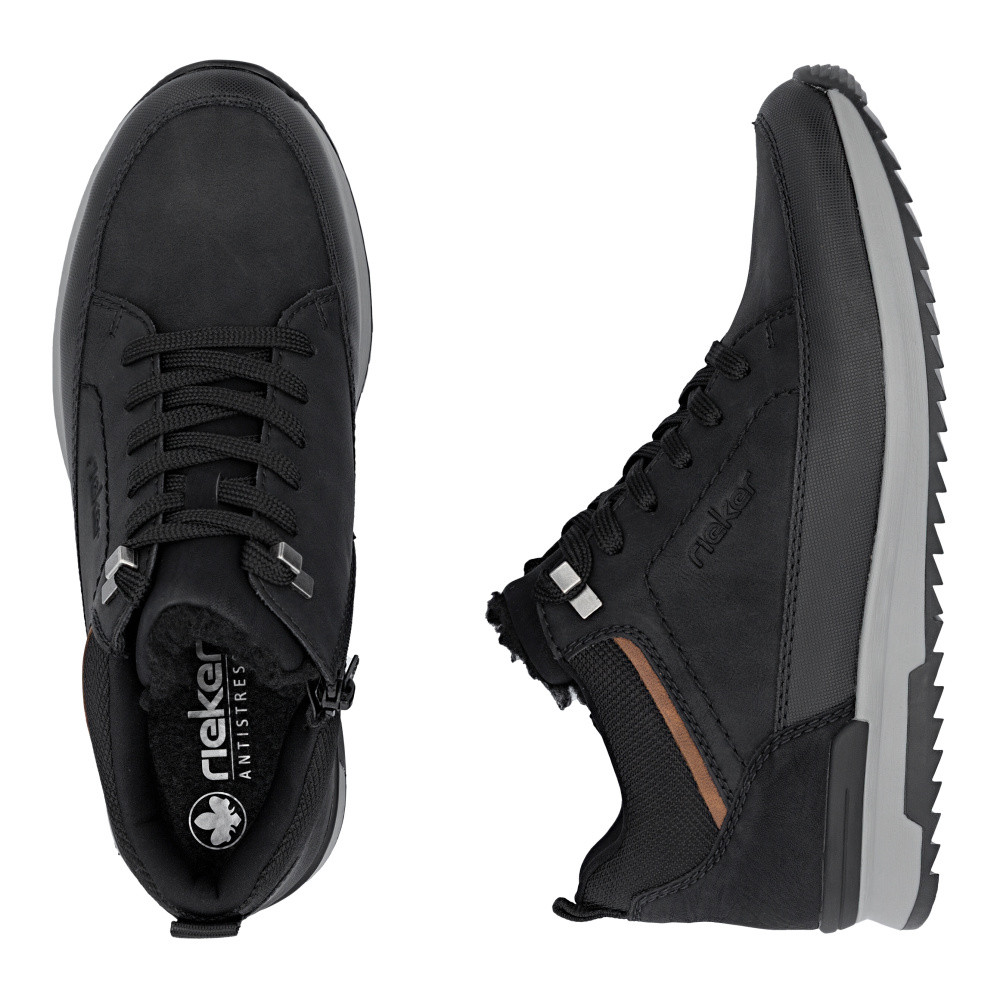 detail Pánská kotníková obuv RIEKER 16125-00 černá W5