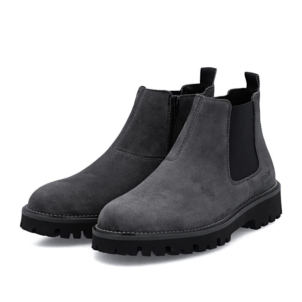 detail Pánská kotníková obuv RIEKER 30453-45 šedá W5