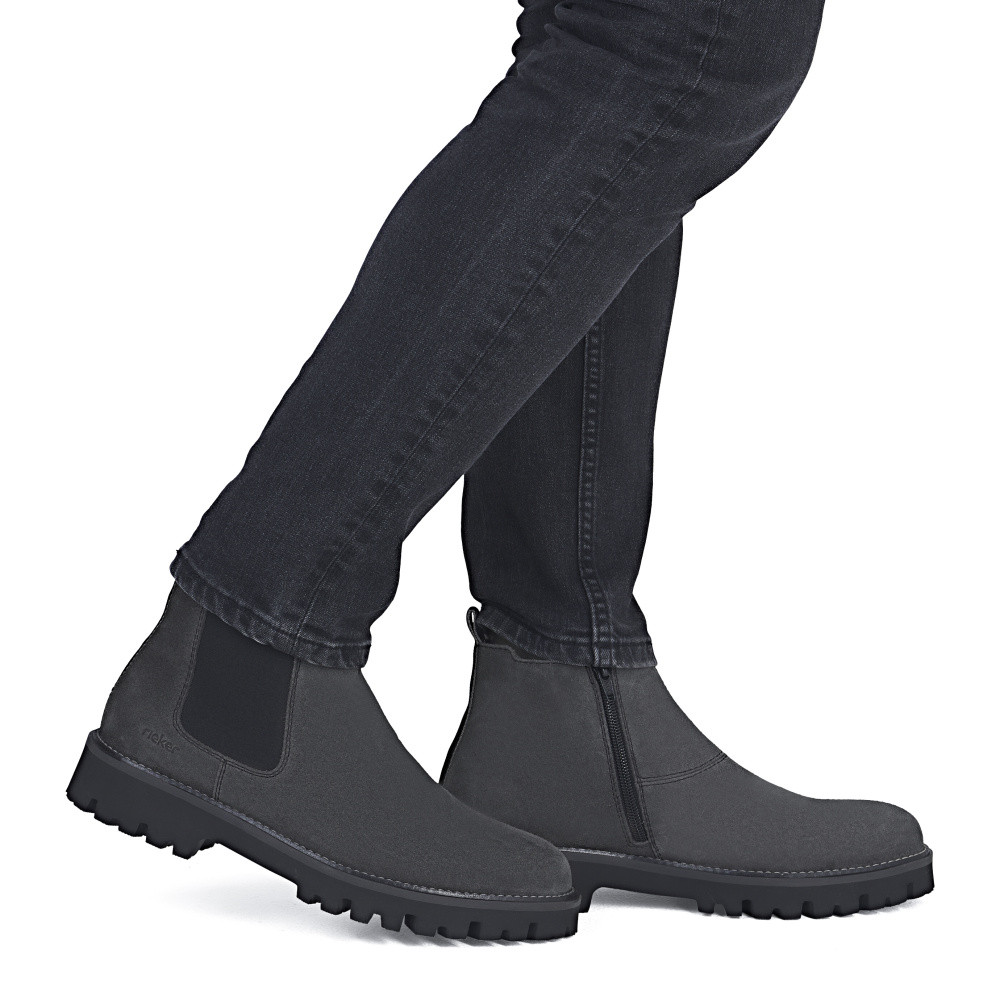 detail Pánská kotníková obuv RIEKER 30453-45 šedá W5