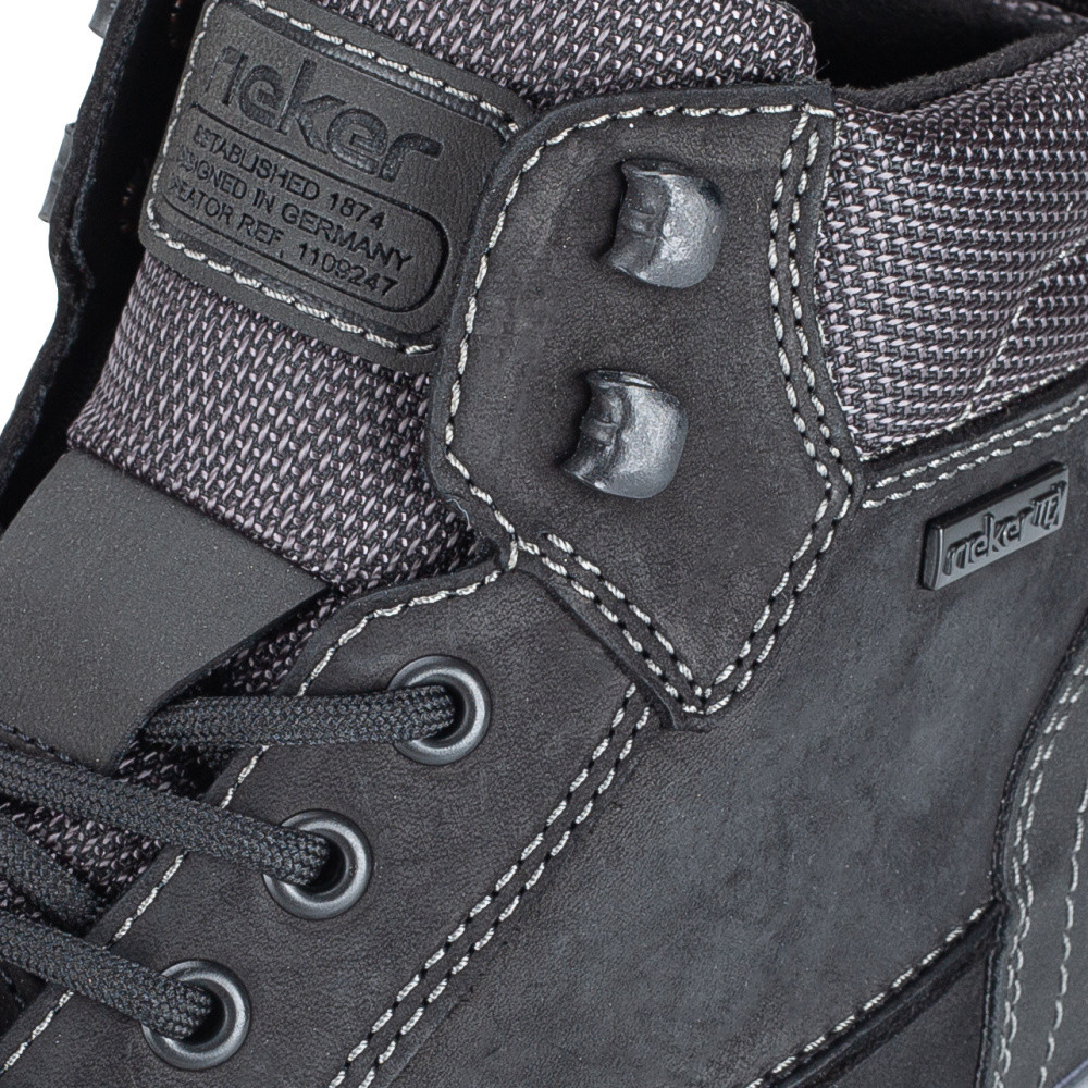 detail Pánská kotníková obuv RIEKER 36040-00   BLACK   H/W5