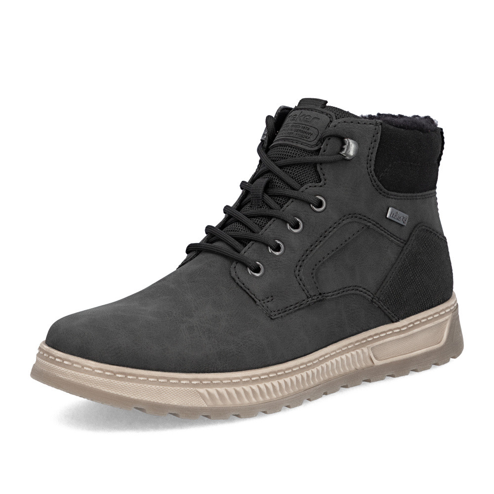 detail Pánská kotníková obuv RIEKER 37005-00 černá W5