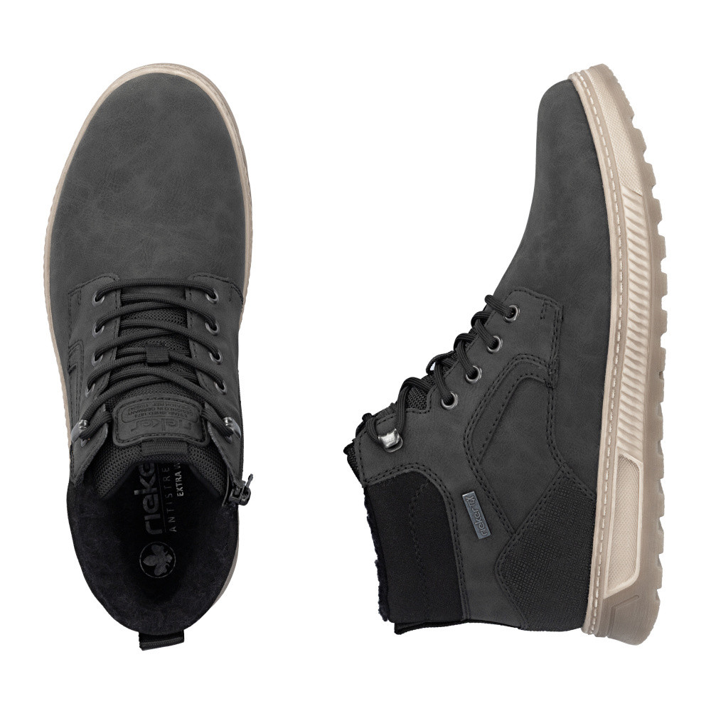 detail Pánská kotníková obuv RIEKER 37005-00 černá W5