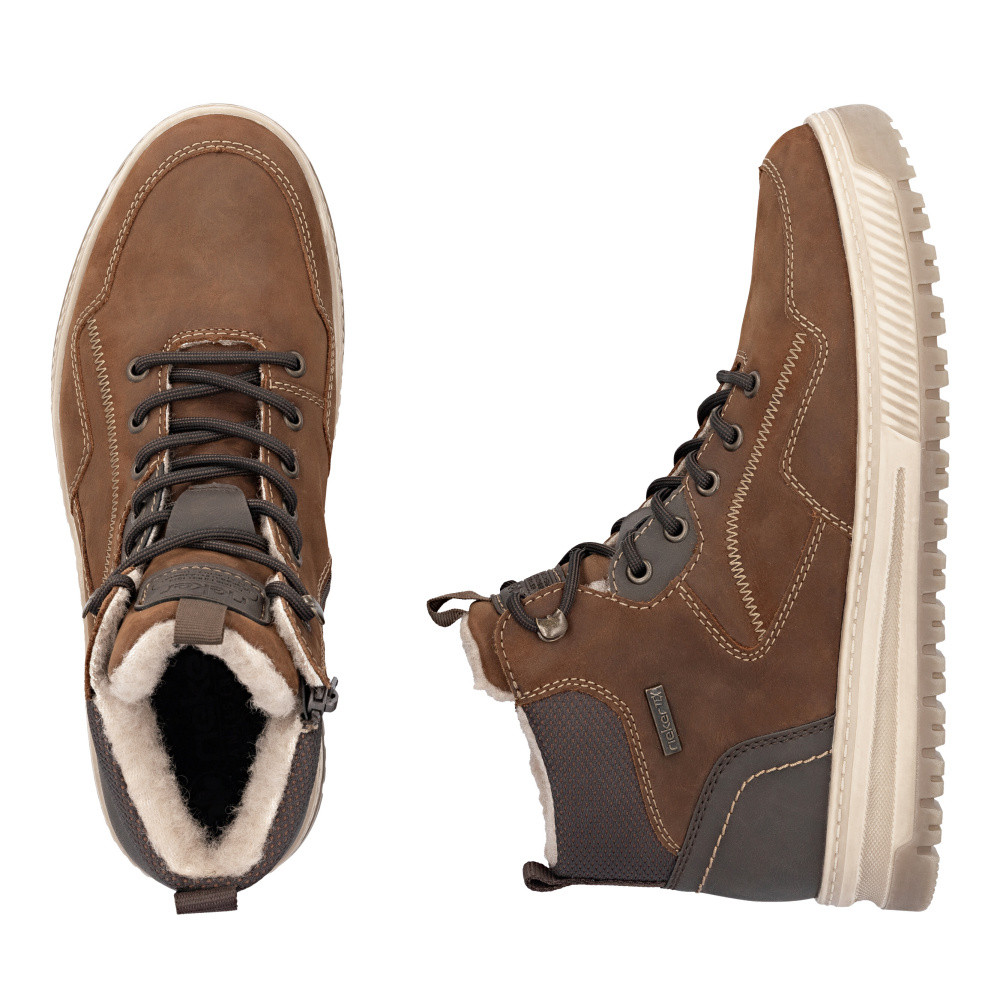 detail Pánská kotníková obuv RIEKER 38554-23 hnědá W5